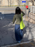 Hobe Jacquard Stripe Denim Wide Pants