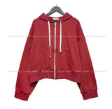 fw Balloon Crop Hood Zip Up
