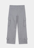 HEM BUTTON UTILITY CARGO SWEATPANTS