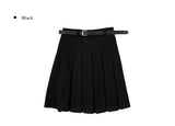 [Belt Set] Scan Wool Pleat Belt Midi Skirt