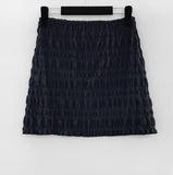 Mitten pleated mini skirt