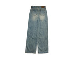 Naf washed denim wide pants