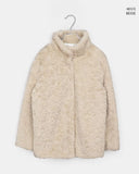 [Quilted lining] Nemin midi high neck fur jacket