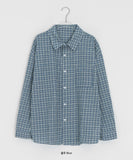 [unisex] Sankini Over Fit Pocket Check Shirt