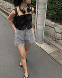 Tie Lace Layered Top Sleeveless