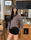 Huz Pintuck Standard Check Shirt