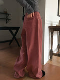 Nookan Stopper String Color Cotton Long Wide Pants