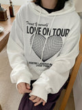 Lesen Heart Printed Hoodie