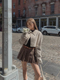Melo Pleats Checkered Pantskirt