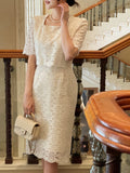 Lovean Square Lace One Piece