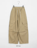 [unisex] Ruku String Banding Balloon Cargo Wide Pants