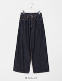 Arui brushed denim wide pants