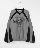 Migo Lettering Raglan Over Sweatshirt