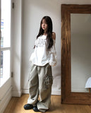 Faded Dyeing Washed Multi Cargo Pants