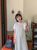 Pendol Summer Reversible Stripe Sleeveless Long One Piece