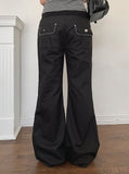 T-Shion Rivet Pocket Banding Bootcut Pants