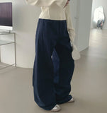 Wide Banding 4-Season Side Cut Cotton Pants