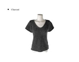 Poring V-neck short-sleeved knit