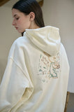 Bunny Flower Embroidered Hoodie