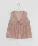 Folding Embroidery Punching Ribbon Nashi Blouse