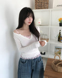 Prom Ruffle Button Long Sleeve