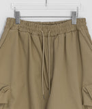 [unisex] Tolts Parachute Cargo Bermuda Banding Pants