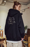 Peace Moment Embroidered Hood Zip-Up
