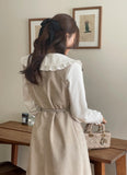 Mollen Frill Big Collar Cotton Blouse