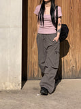 Bruck Nylon Cargo Wide Banding Pants