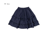 Warmin Frill Banding Check Midi Skirt