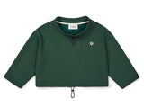 [AG.W] Wappen Stand Neck Crop Sweat Shirt