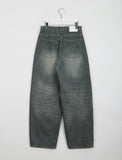 Ariko cat washed denim wide pants