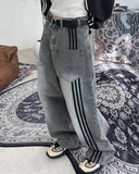 Kanen Reverse Track Denim Pants