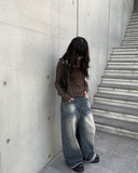 Brit Lace Scarf Square Neck T-Shirt