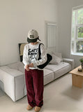 Vominde corduroy color wide pants