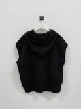 Overhole Hooded Neck Knit Vest