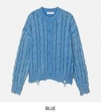 Ato Damage Cable Washing Cardigan