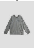 Front button henley neck basic T-shirt