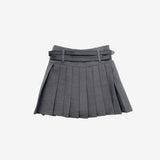 WICE Two Belt Pleated Skirt (belt Set)