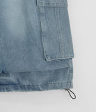 [Unisex] Malant Washing Denim Cargo Bermuda Pants