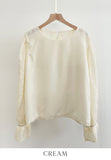 Lamang Frill Lace Puff Blouse