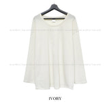 Loose fit ribbed U-neck knit