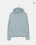 Noni High Neck Color Matching Brushed Knit Hood T-Shirt