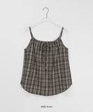 Mimelo Check Ribbon Bustier Sleeveless