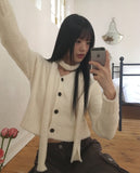 [MADE] Torin Mongle V-neck muffler cardigan set