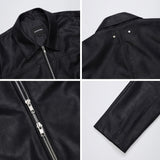 Minimal Crop Vegan Leather Jacket