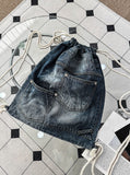 Rip denim pants bag