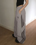 Dyoka Diagonal Track Nylon 2Way Wide Pants