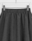 Dolance Suede Balloon Long Skirt