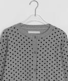 Memini Frill Dot Round Cardigan